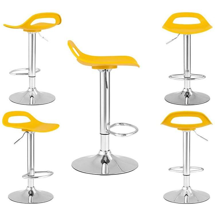 Modern Commercial Furniture Chrome Base ABS Plastic Packing Hotel High Bar Chair