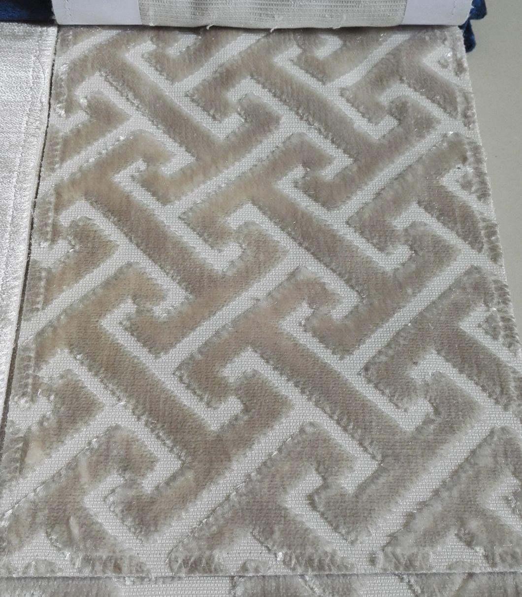 Home Textile Cut Velvet with Glue Embossed Upholstery Fabric