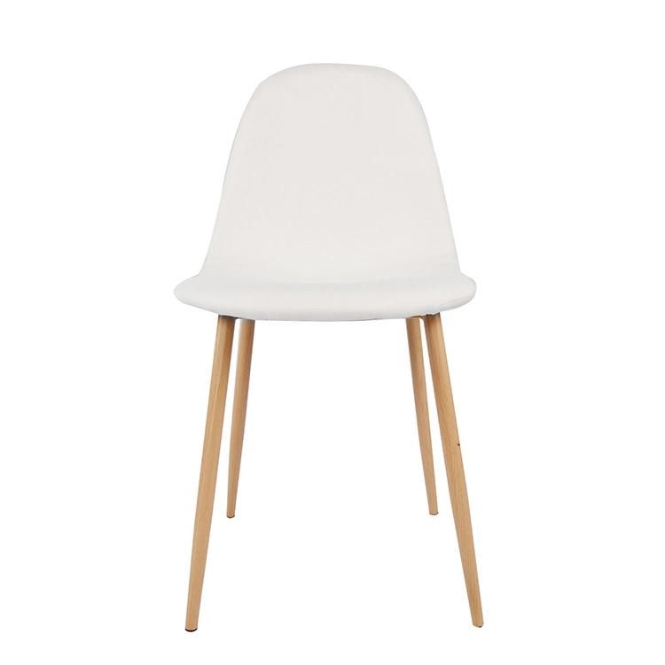 2021 Modern Design Cheap Home Furniture Fabric Dining Room Chairs Beech Iron Legs Colorful Fabric Dining Chair