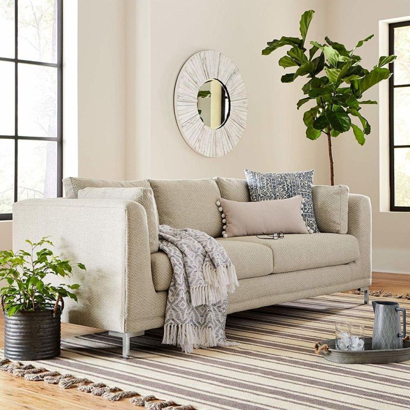 Fashion Europe Jacquard Design Soft Cushion on Sofa 100% Cotton Linen Fabric Chair Cushion Pillow Case