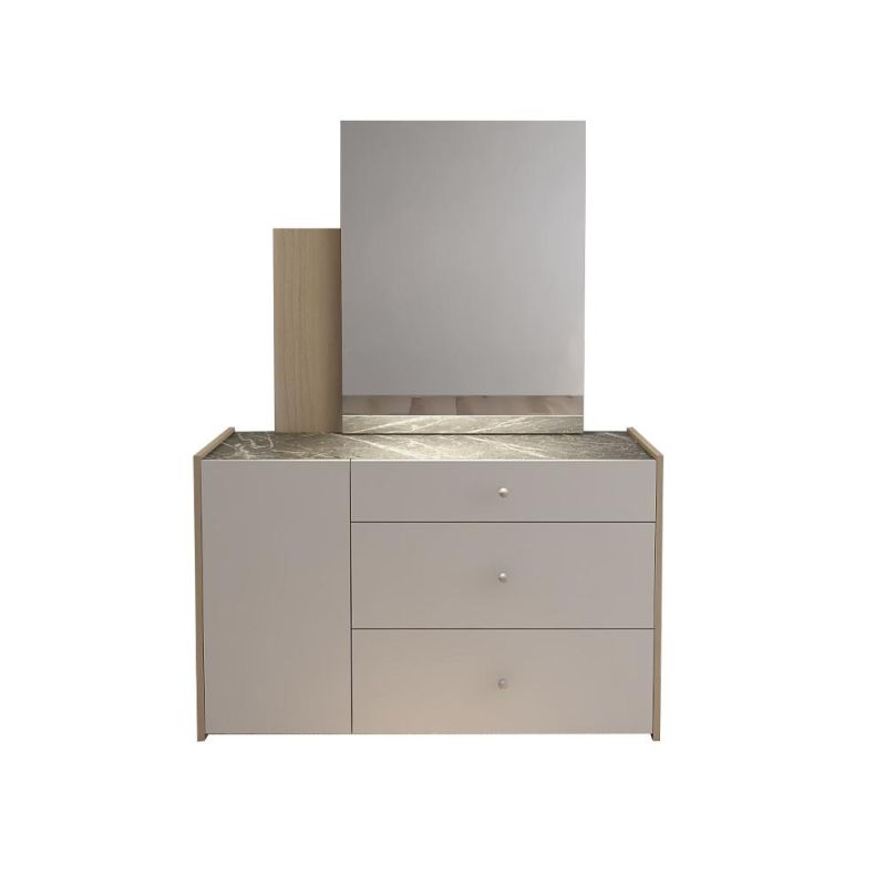 Marble Style Melamine Surface Bedroom Furniture Set King Size