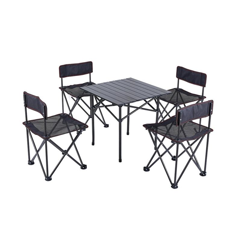 Printing Fabric Stroge Bag Folding Chair with Cup Holder