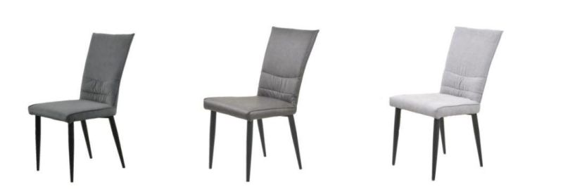 Restaurant Hotel Kitchen Chair High Back Velvet Fabric PU Dining Chairs