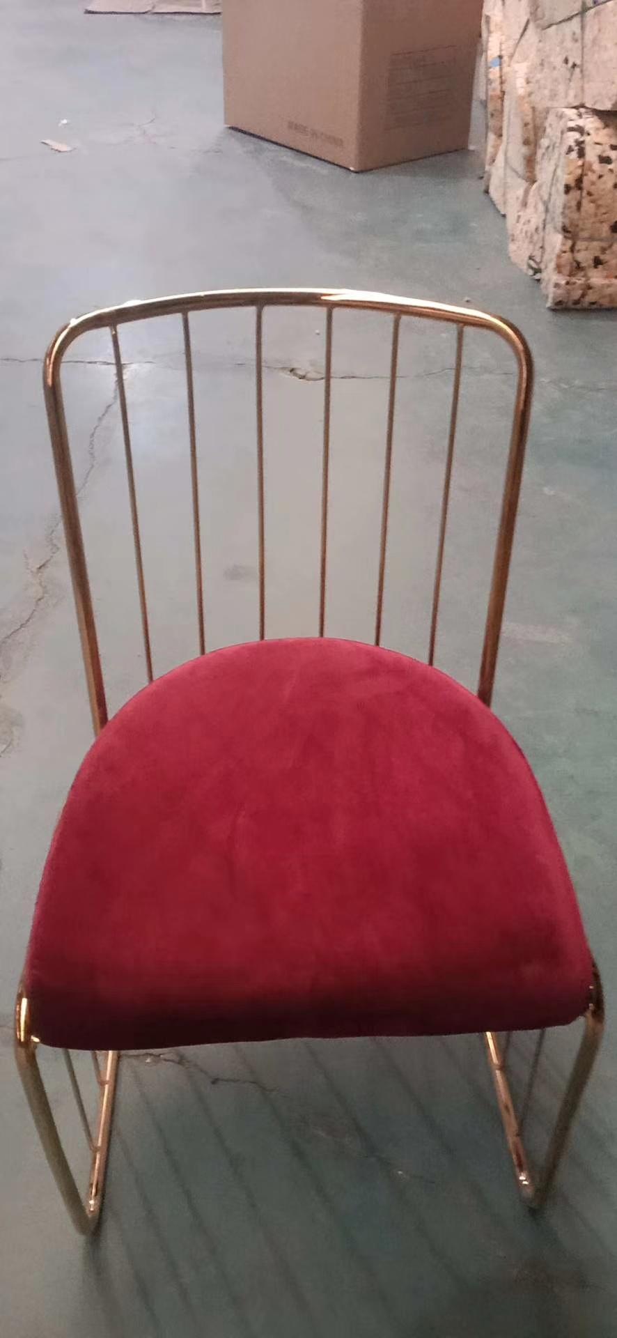 Popular Modern Home Furniture Velvet Dining Wedding Chair