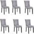 Dining Room Chair, Solid Wood Frame and Velvet Fabric Combination for Comfortable Solid Back Pull Ring