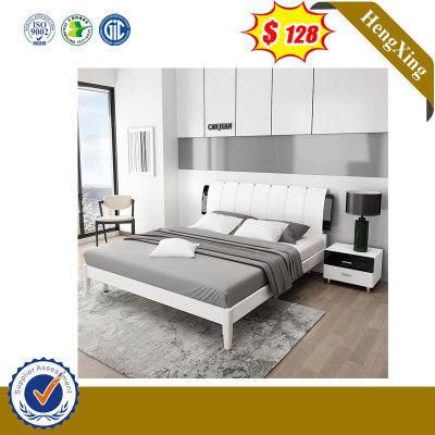 Modern Wooden Leather Capsule Headboard Hotel Single Bedroom Furniture King Double Bed