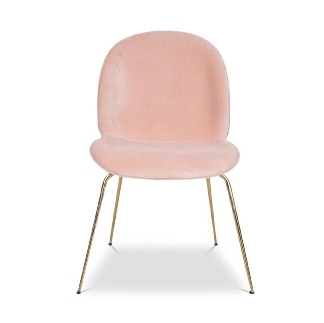 Gubi Beetle Dining Chair in Velvet Fabric