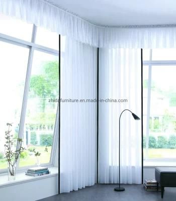 Wholesale Most Popular White Stripe Sheer Voile Curtain Fabric