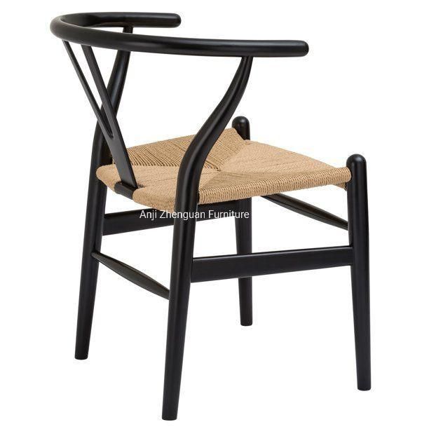 Hot Selling Wishbone Wood Home Rattan Garden Furniture Dining Chair (ZG16-012)