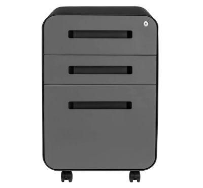 Gdlt 3 Drawer Office Furniture Mobile Filing Cabinets Filing Cabinet for Legal Letter A4 Size