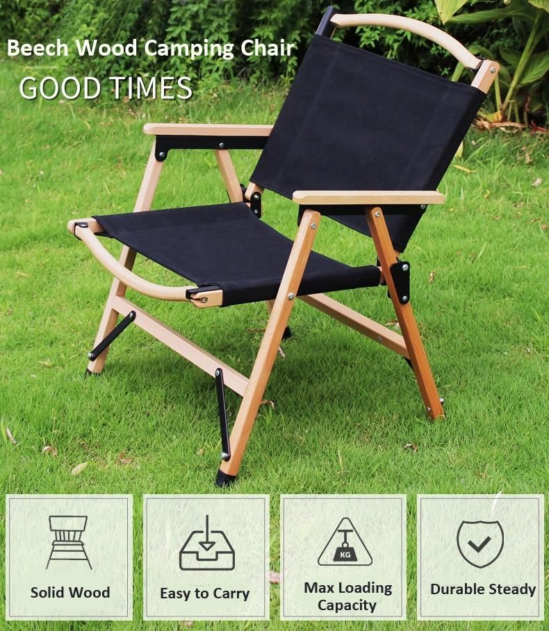Made of Tear Resistance of The Fabric Increases The Overall Load-Bearing Capacity Folding Wooden Chair