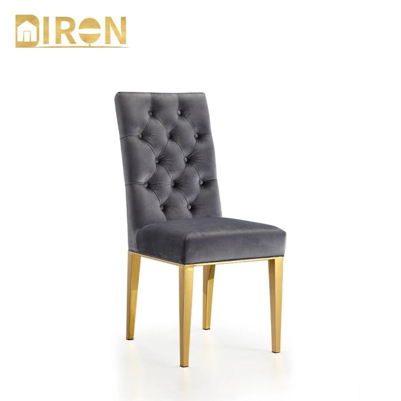 Modern Design Gold Wedding Event Dining Furniture Stainless Steel Chair