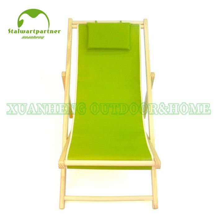 Outdoor Wooden Folding Beach Sling Chair