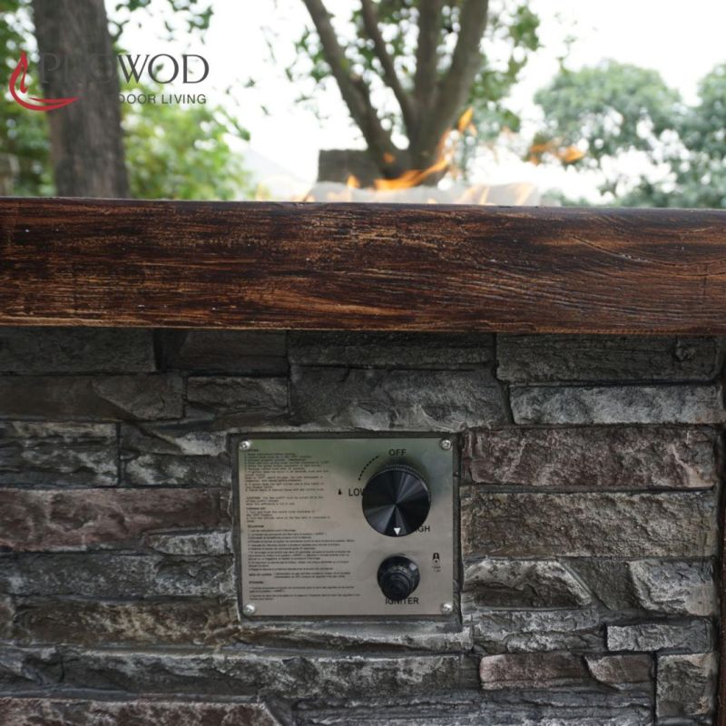Gas Tank Inside Outdoor Living Square Gas Fire Pit Table