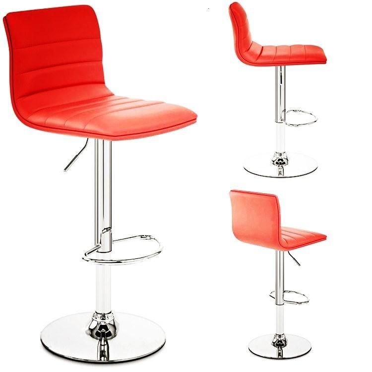 Barber Chair Modern Loft Home Bar Chairs Upholstered Bar Counter Stool Leather Bar Stool Chair with Footrest