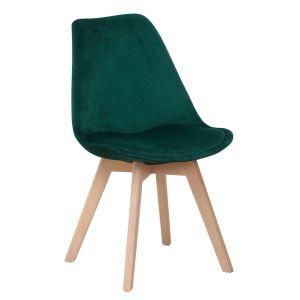 Nordic New Design Home Furniture Fabric Cover Dining Room Chair Wooden Legs Dining Chairs Sale