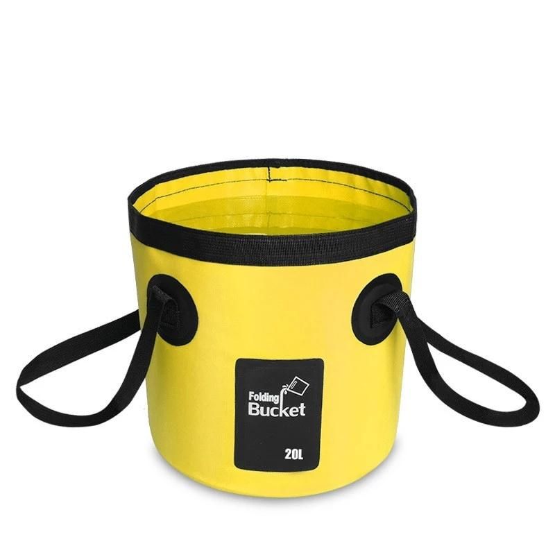 12L 20L Portable Bucket Outdoor Travel Water Storage Bag Waterproof Water Bag Fishing Portable Foldable Bucket Car Supplies