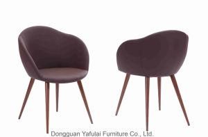 Factory Hot Selling Brown PVC Dining Chair