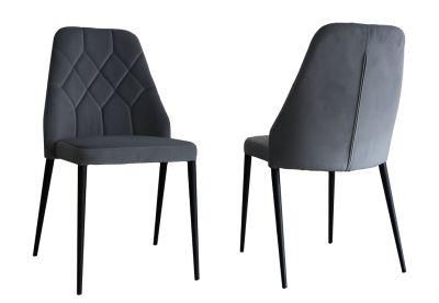 Modern Smart Dining Room Fabric with Metal Legs Dining Chair