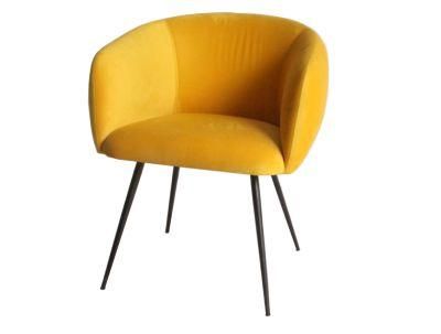 Antique Metal Leg Fabric Dining Chair for Dining Room Furniture