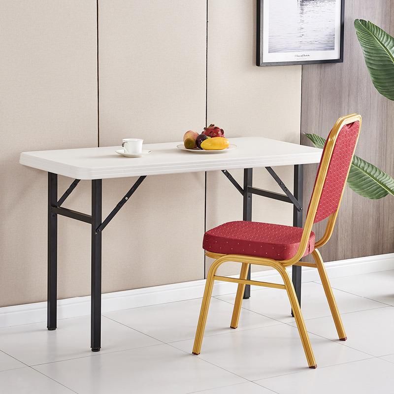Popular Style Metal Armless Footrest Hotel Dining Silla Banquet Chair