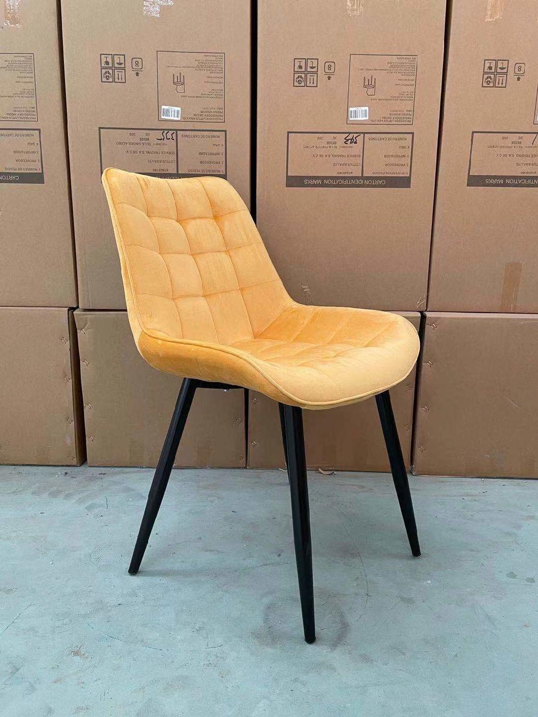 Chaise Decoration Siege Large Pied De Chaise En Metal Cuir De Qualite Rembourre Velours Chaise Salle a Manger