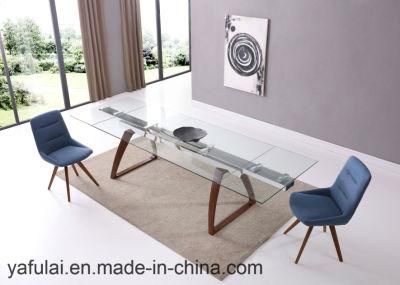 Home Furnitue Dining Room Set Clear Glass Dining Table