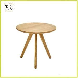 Nordic Living Room Furniture Ash Wooden Low Round Side Table