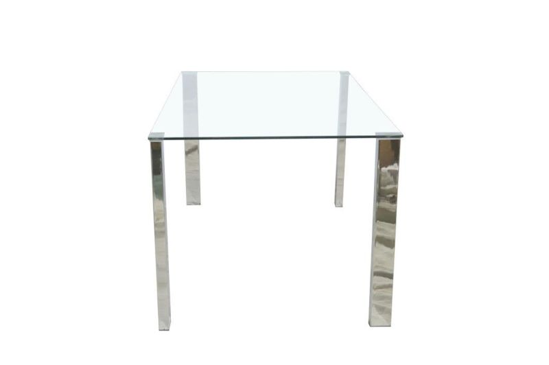 Nordic Modern High Quality Tempered Glass Dining Set Restaurant Glass Dining Table