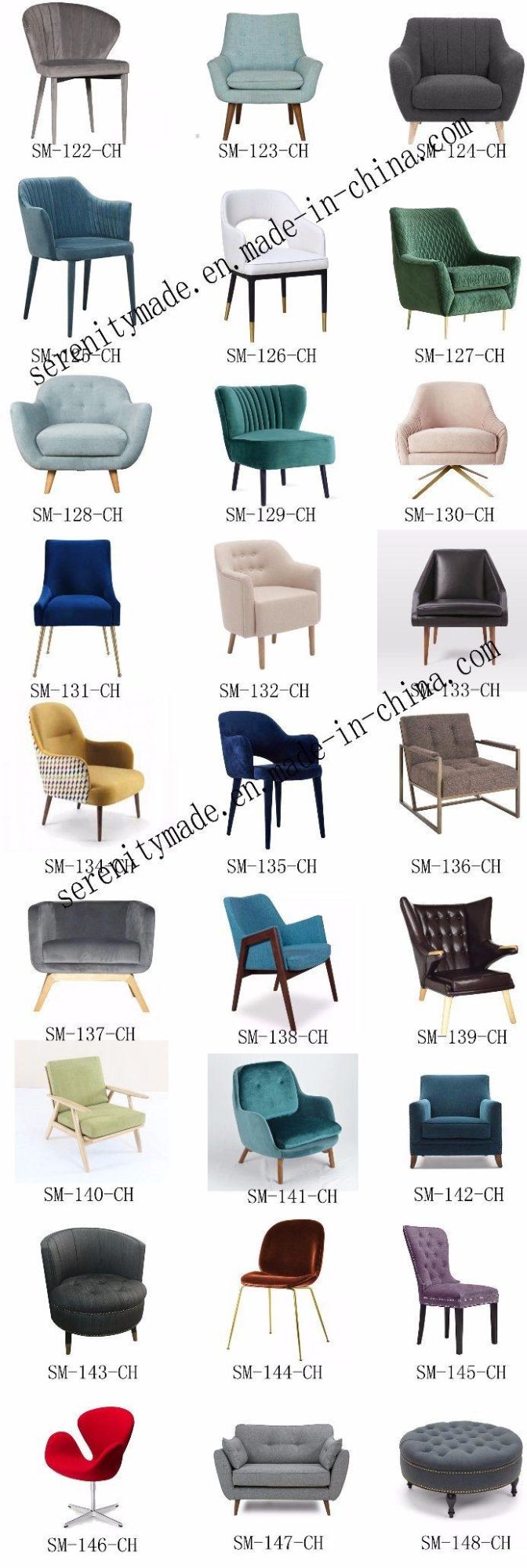 Antique Home Furniture Back Tufted Chrome Stainless Steel Upholstered Chair