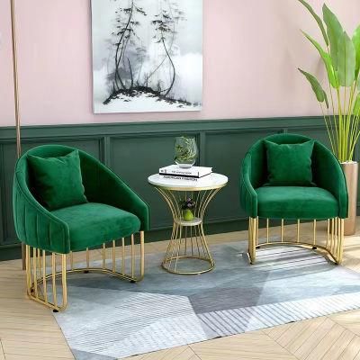 Luxury Restaurant Dining Room Furniture Modern Arm Fabric Velvet Dining Chairs with Metal Legs