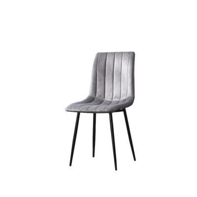 Modern Chairs Design Muti-Color Fabric Cover Modern Style Rose Glod Chrome Stainless Steel Legs Pink Dining Chair
