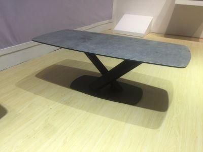 Modern Home Furniture End Marble Table with Tempered Glass