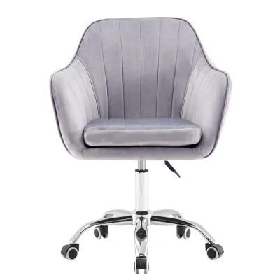 Comfortable Velvet Office Chair with Wheels Swivel Office Chair