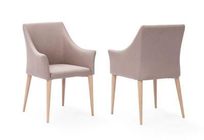 Hotel Cafe Shop Living Room Set Metal Fabric Dining Chair