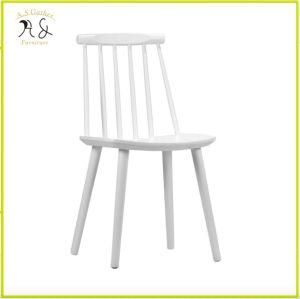 Nordic White Solid Wooden Backrest Chairs for Events