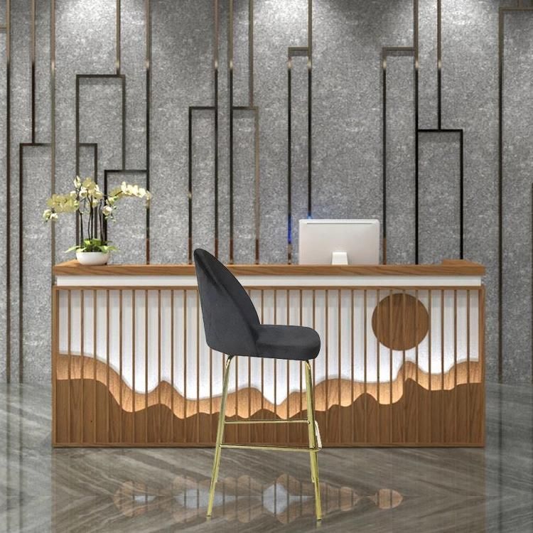 Factory Modern Industrial Bar Comfortable Velvet Bar Chair