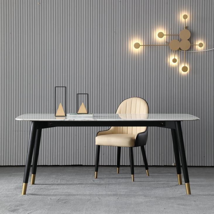 Modern Light Luxury Great Quality Business Negotiation Dining Leather Chair