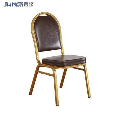 Restaurant Wedding Stackable Metal Steel Hotel Dining Furniture Banquet Chair