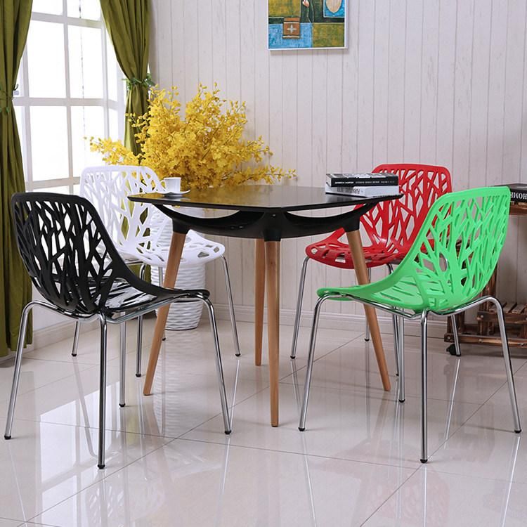 Modern Chaise Plastic Green Tree Chair Cafe Dining Chair Restaurant Stacking Chair for Sale