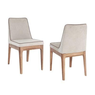 Modern Setting Cotton Chair Solid Wood Base Dining Furniture