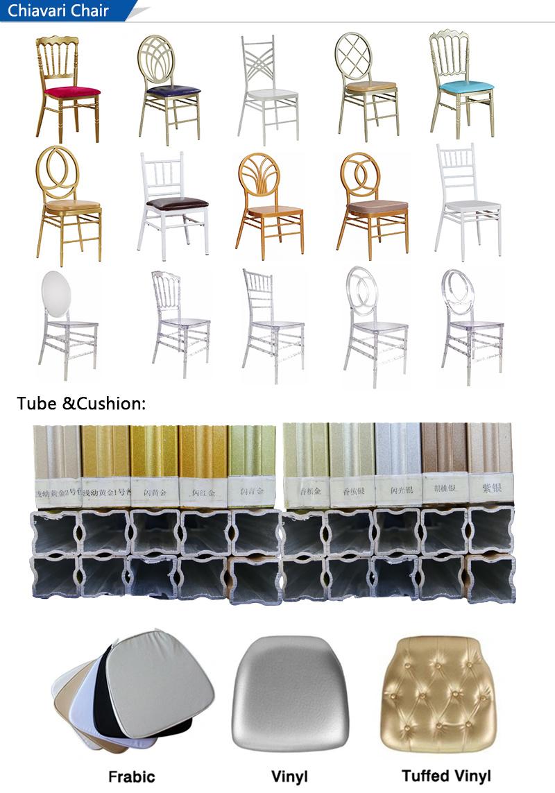 Stackable Aluminum Chiavari/Tiffany Chair with Seat Pad