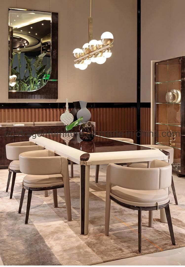 Luxury Hotel Wooden Dining Chair with Arm for Dining Furniture