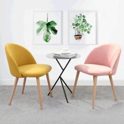 Upholstered Modern Dining Room Chair Velvet Chair Pink for Restaurant French Dining Chair