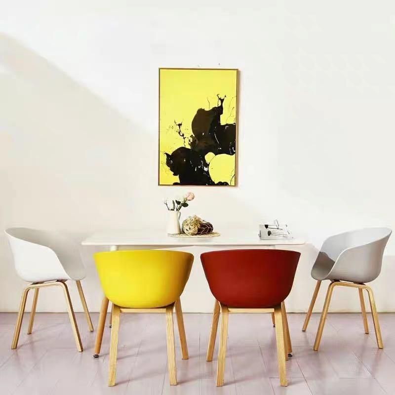 Free Sample Wood Furniture Nordic Simple Restaurant Plastic Dining Chair