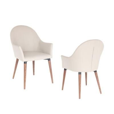 Customized Modern Home Furniture PU Metal Dining Chair