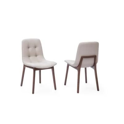 Modern Dining Room Solid Wood PU Dining Chair