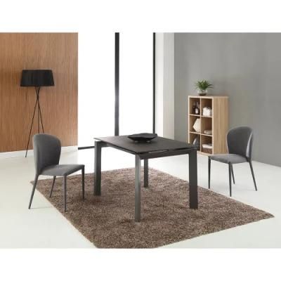 Modern Stone with Tempered Glass Furniture Dining Room Table