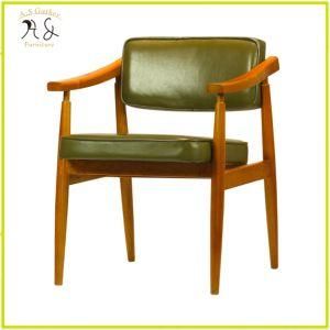 Restaurant Furniture Chair Wooden Leather Upholstered Chair Cafe Chair