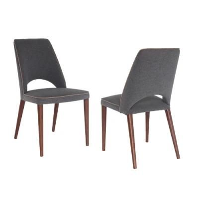 Factory Manufacturer Solid Wood Fabric Hotel Dining Chair
